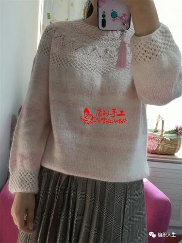 逢夕:段染线多花样组合女士棒针育克圆肩毛衣(编织图解)