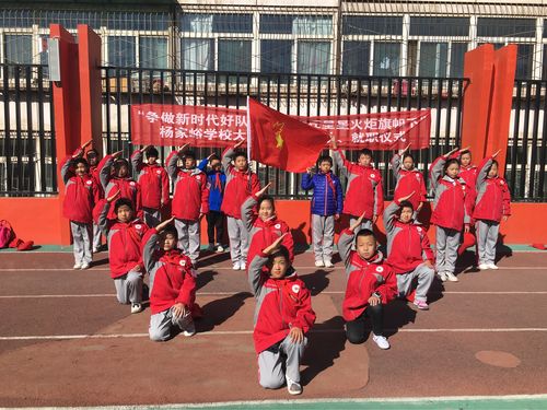 "争做新时代好队员集结在星星火炬旗帜下"杨家峪学校2018届建队,就职