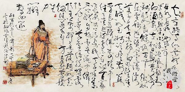 张旭是著名书法家,草书是其一绝,被誉为 "草圣".