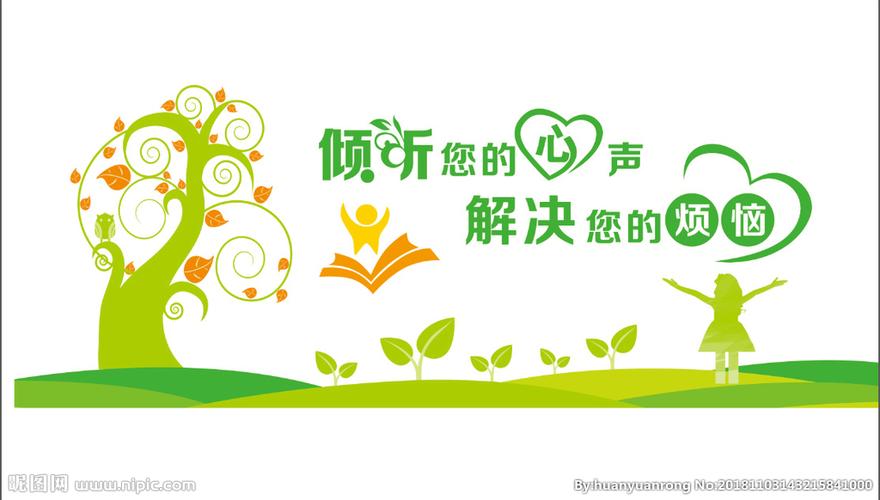 心理咨询室文化墙图片