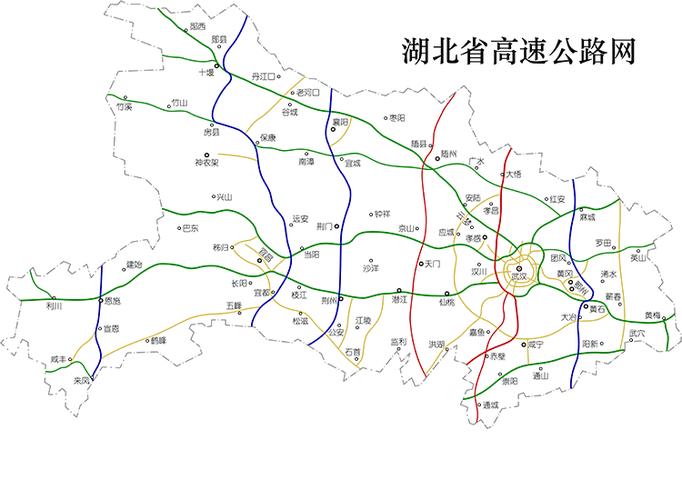 湖北国家高速公路网示意图
