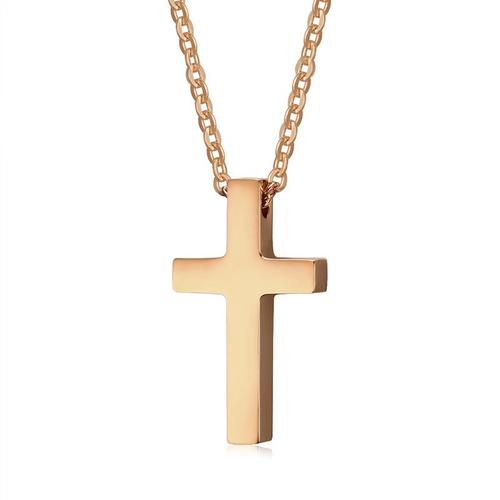 酷男饰品不锈钢金链十字架吊坠项链