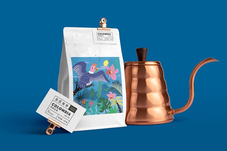 咖啡包装插画设计
