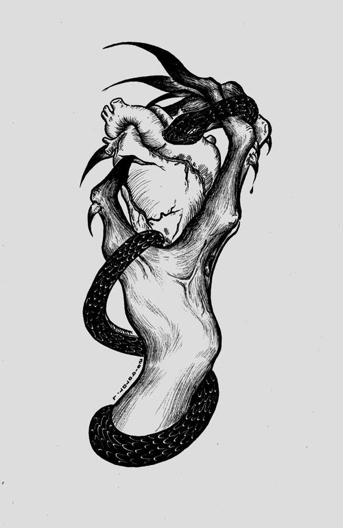 恶魔之手|纹身手稿