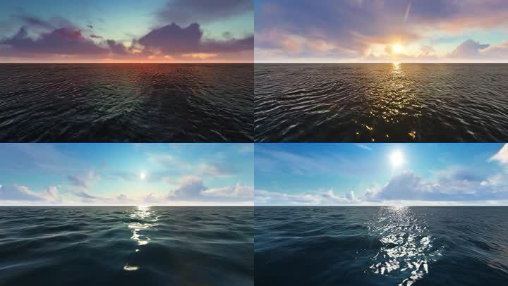 日出 大海 海面 背景视频 背景 早晨 缓缓升起 海面日出 日出延时画质