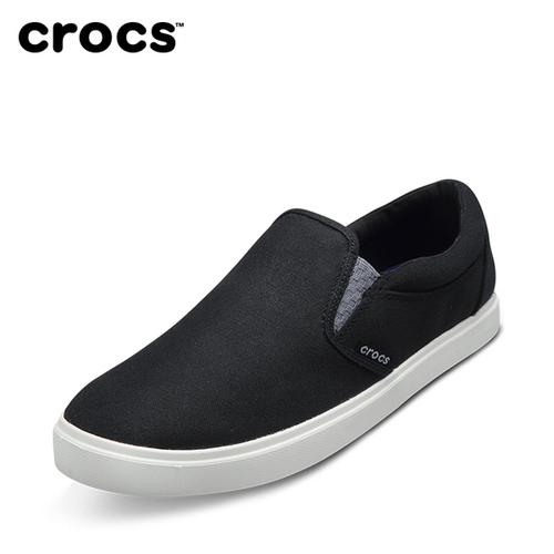 203401 平底鞋 潮男休闲鞋男 韩版 卡骆驰男士帆布鞋 男鞋 crocs