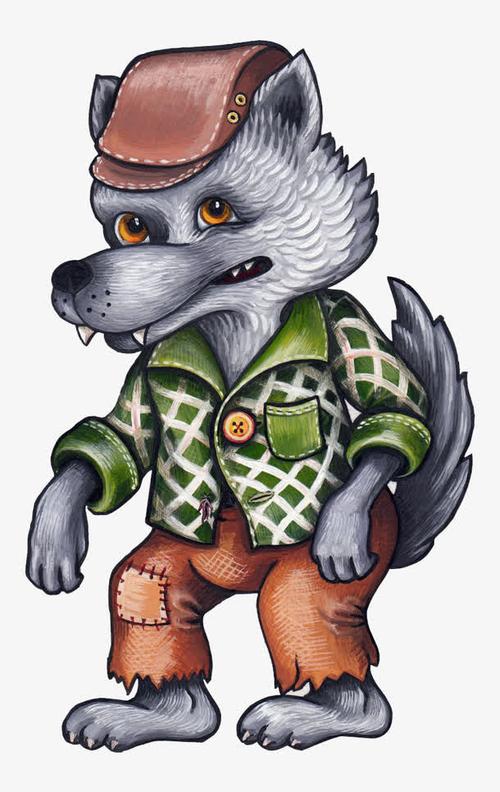 凶恶的大灰狼免抠素材免费下载_觅元素51yuansu.com