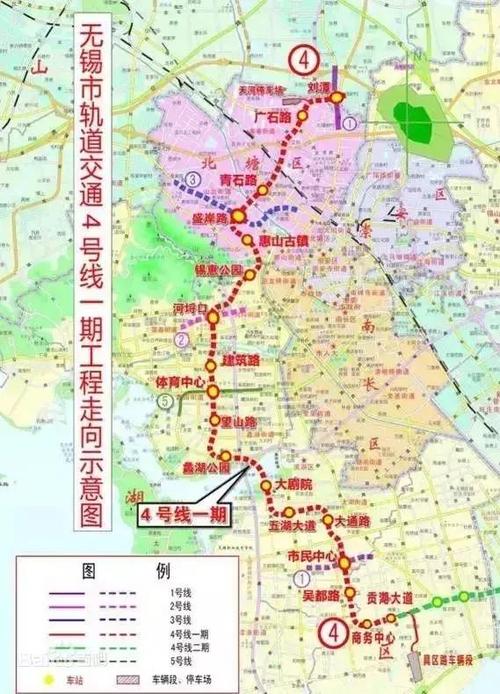 目前,无锡规划了5条市域线,从s1到s5.