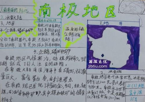 手抄报《神奇的南极》