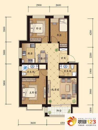新湖印象江南二期户型图b户型 3 .