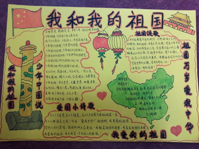 迎国庆"我爱我的祖国"主题手抄报评比活动