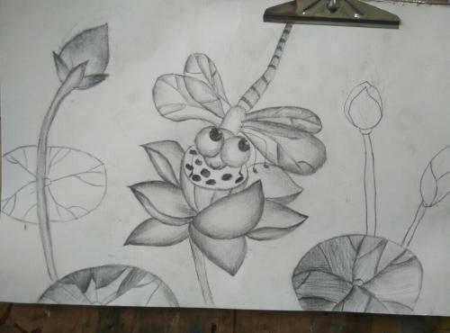 简单的儿童素描画