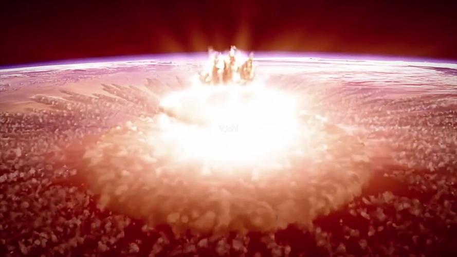 陨石撞地球大爆炸