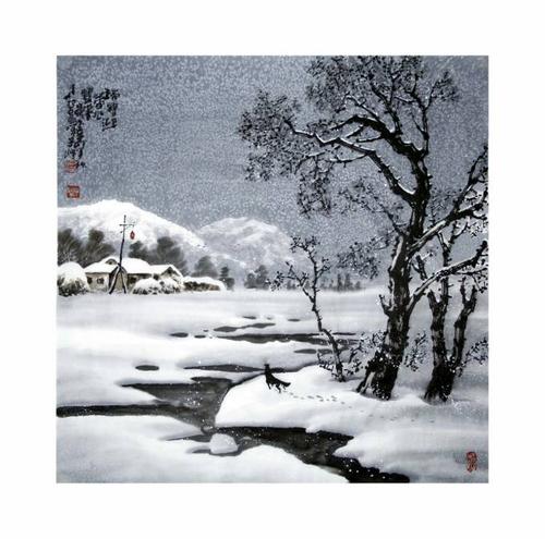 中国冰雪山水画家刘丁瑞作品欣赏