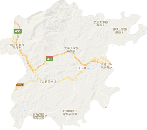 江口县高清电子地图,江口县高清谷歌电子地图
