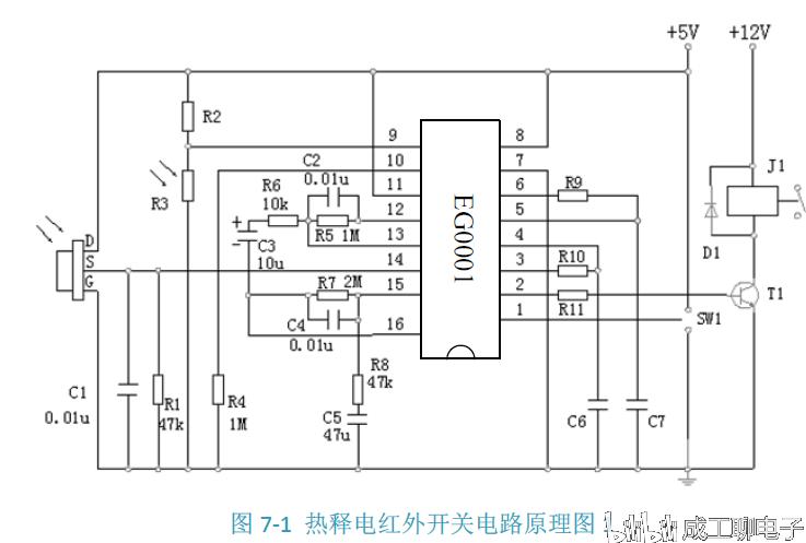 测温计红外热释探头接口电路讲解