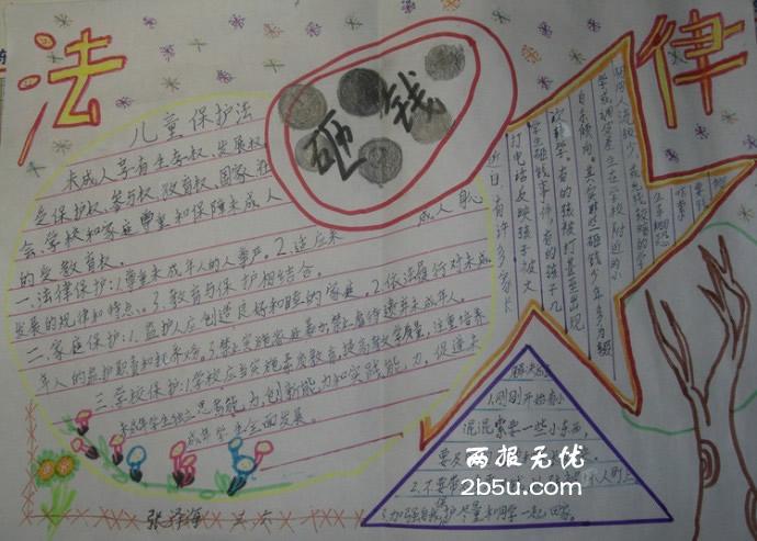 儿童保护法手抄报