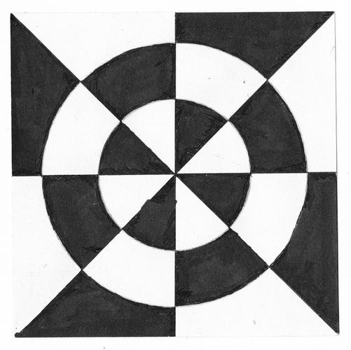 平面构成-互补-成都大写艺设计教育 daxieyi.cn