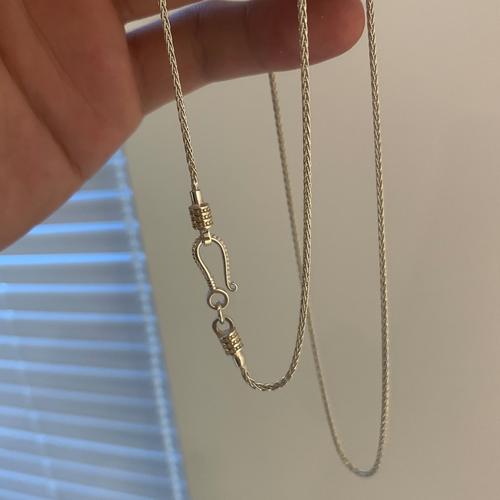 小宝s925纯银素链肖邦链项链轻奢小众锁骨链女裸链可穿吊坠高级感