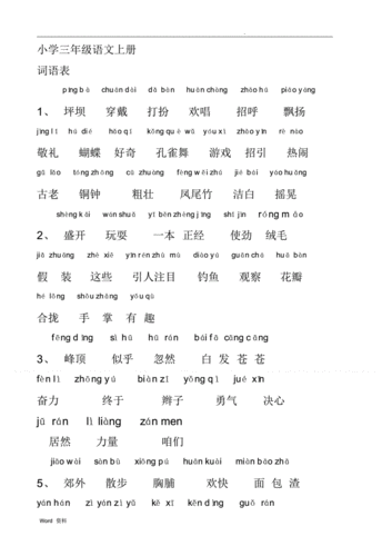 小学三年级语文上册词语表.pdf 8页