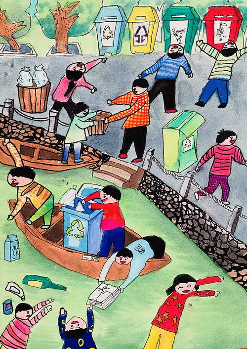 "我心中的文明模样"绘画