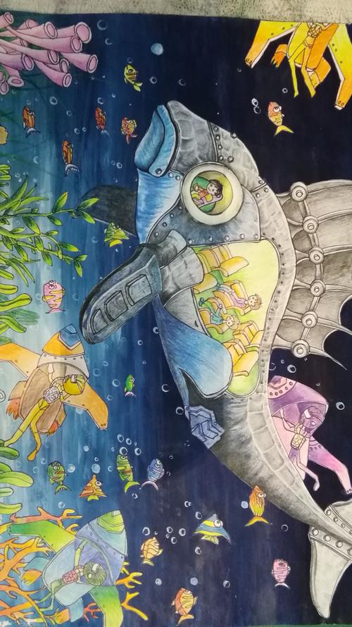 南阳市油田第一小学科技创新大赛 写美篇 少年儿童科学幻想绘画比赛