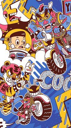 pop风格卡通涂鸦