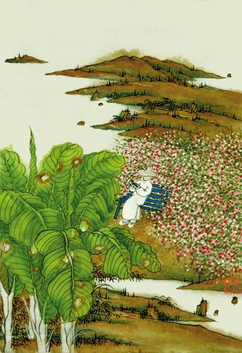 花下读书