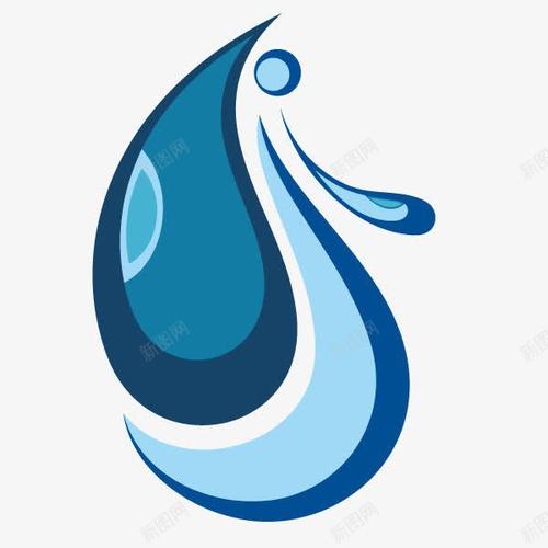 com 动漫动画 卡通手绘 水波纹 蓝色 蓝色水滴 装饰图
