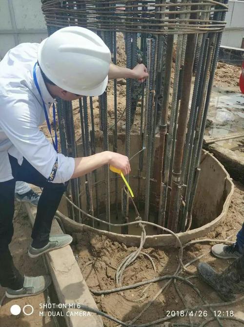 桩基钢筋骨架帮条焊搭接检验