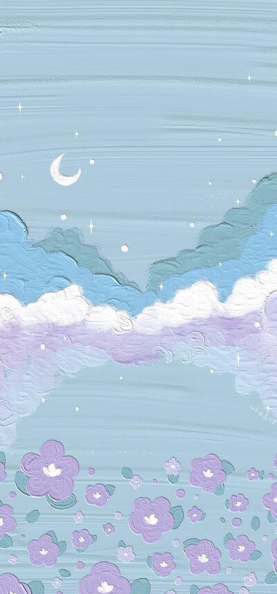 kry-(拿图点赞变好看哦)可爱少女心油画手机电脑平板壁纸横屏竖屏