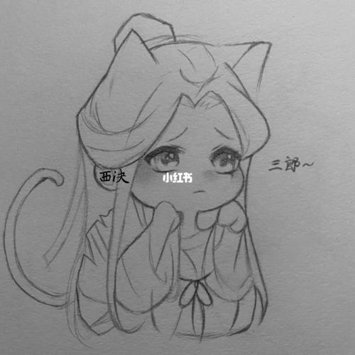 q版谢怜铅笔手绘简笔画教程_简笔画_教程_铅笔_手绘_临摹_简笔画教程