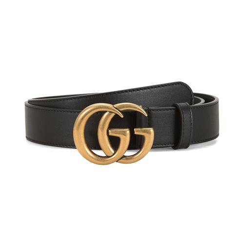 gucci古驰gucci腰带男士双g扣头牛皮皮带腰带100视频