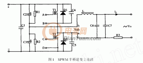 纯硬件spwm半桥控制电路