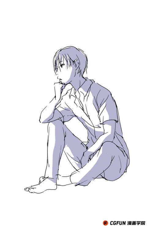 漫画针对性教程-男子坐的时候该如何画-cgfun漫画学院收集翻译(翻译
