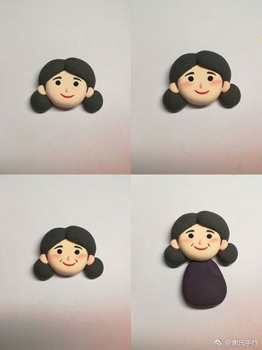 母亲节专题彩泥作品人偶手办之母亲人偶