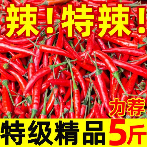小米新鲜5斤朝天红辣椒特辣小米椒