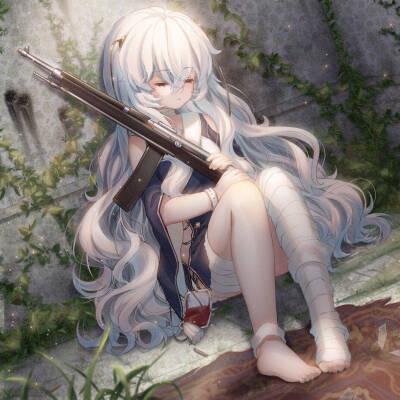 二次元 少女 白发 唯美