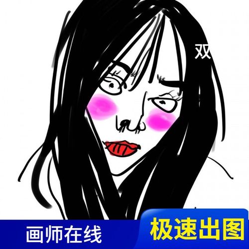 西海岸风黑手异常专业手绘新款沙雕手绘动漫头像定制