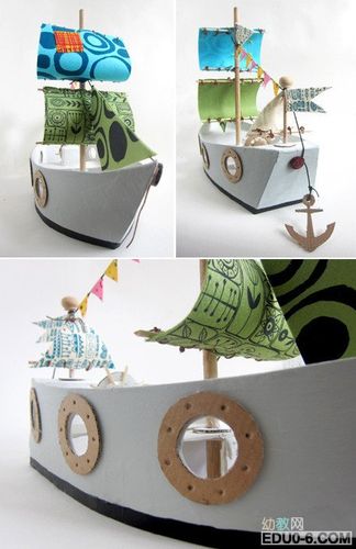 上一期给大家介绍了一款硬纸盒diy海盗船,制作方法