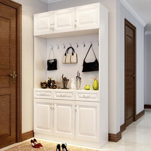 进厅柜鞋柜一体多功能衣架客厅衣帽柜组合玄关柜挂衣柜衣帽架
