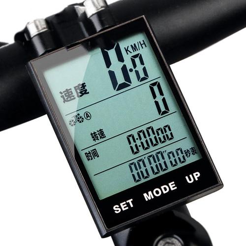 自行车中文码表防水山地车计数器骑行公里表单车速度表骑行装备