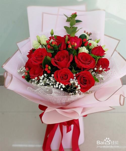 玫瑰花搭配花束示例