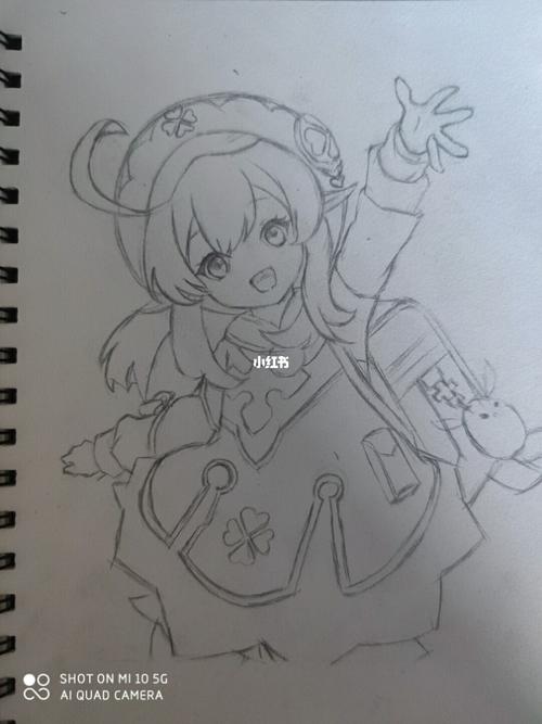 手绘原神可莉_原神_手绘_人文_绘画