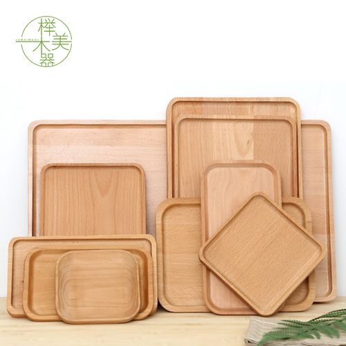木盘子披萨木托盘长方形家用茶盘日式木质托盘创意托盘点心木拖盘