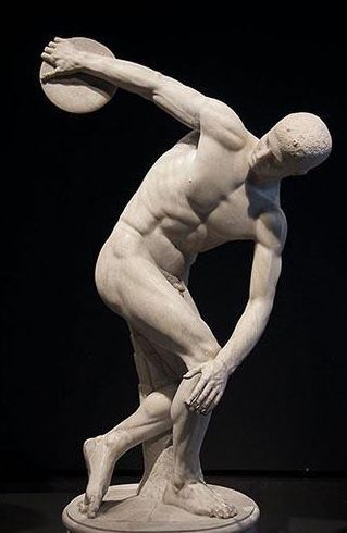 仿米隆《掷铁饼者》