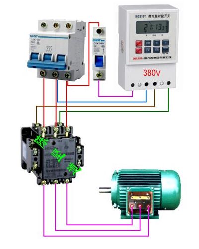 定时器,空开,断电器,配电箱接线图