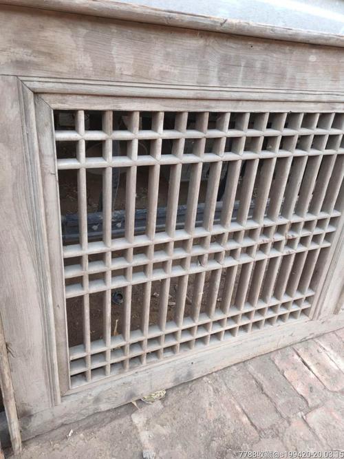 清代榆木,老窗户一对,青水皮克,完整无修,自然包浆,品