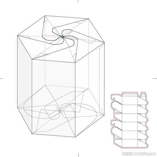包装盒展开图简笔画