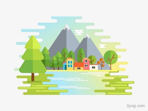 家园png素材透明免抠图片-卡通手绘